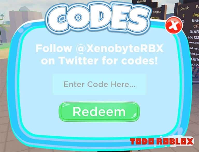 canjear codigos gym realms roblox